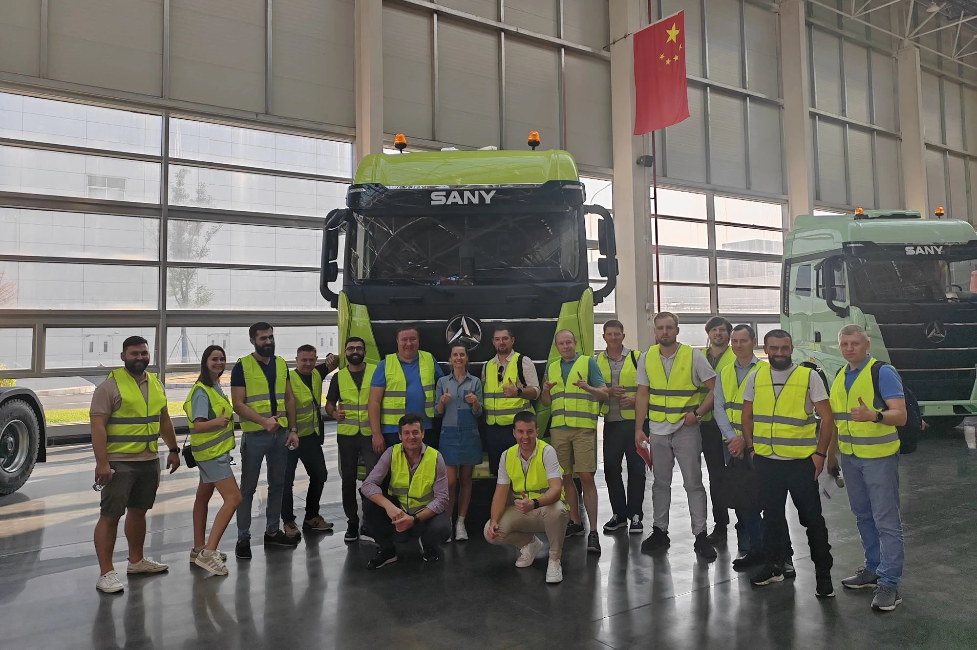 Посещение инновационного сборочного производства SANY в Китае